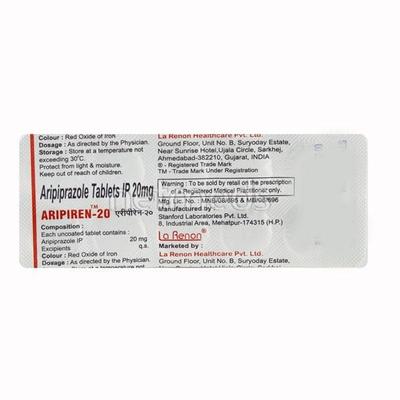 Aripiren 20mg Tablet 10'S - Psychosis-Ans