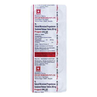 PROGEST SR 200 Tablet 10's - Hormonal Therapy-Oes