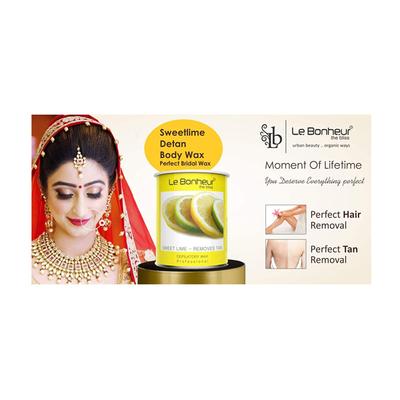 Le Bonheur Depilatory Wax - Sweet Lime 800 gm (Free Pre Wax Gel and Post wax Oil) - Shaving & Hair Removal