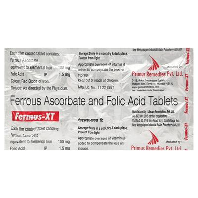 Fermus XT Tablet 10'S - Iron Supplement/Anaemia-Vma
