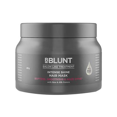 Bblunt Intense Shine Hair Mask with Rice and Silk Protein for Softer, Smoother and Shinier Hair 250 gm - Hair Masks & Packs