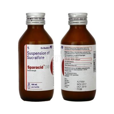 Sparacid DS Syrup 100ml - Ulcer/Reflux/Flatulence-Aaa