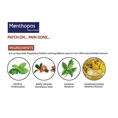 Menthopas Topical Pain Relief Patch (Pack of 5 x 3's) - Roll-On/Patch