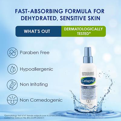 Cetaphil Optimal Hydration Body Spray Moisturizer, Lightweight and Non-Greasy 207 ml - Face Moisturizers