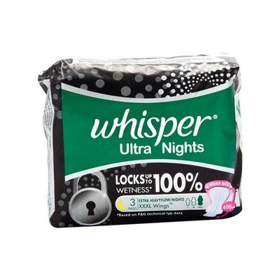 Whisper Ultra Nights Wings Sanitary Pads (XXXL) 3's - Sanitary Napkins
