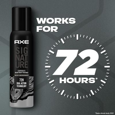 Axe Signature Body Deodorant (72H Dual Action Technology) - Corporate 122 ml - Men Deodorants/Roll-Ons