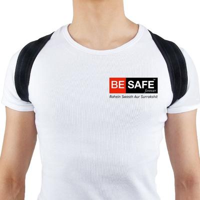 Be Safe Forever Clavicle Brace Support for Posture Correction - Black (M) - Abdomen/Neck/Arm/Elbow Supports