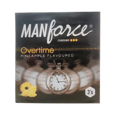 Manforce Overtime Condoms - Pineapple 3's - Plain/Flavoured Condoms