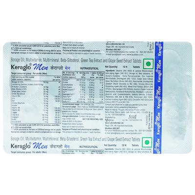 Keraglo Men Tablet 10'S - Supplements-Vam
