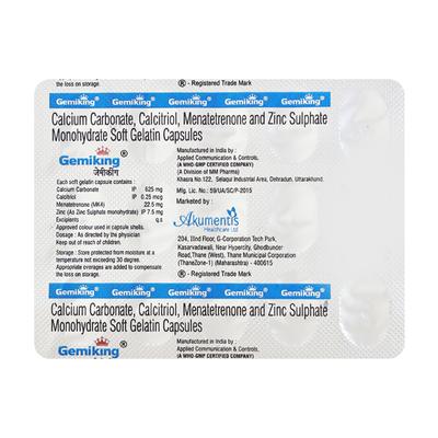 GEMIKING Capsule 15's - Supplements-Sup