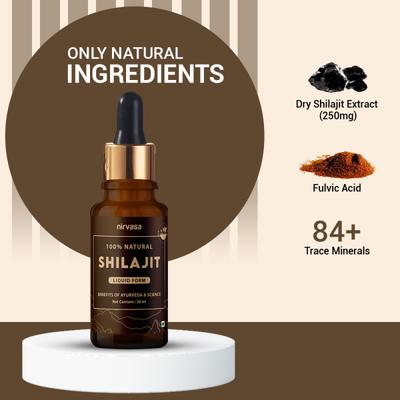 Nirvasa Shilajit Liquid (Pack of 3 x 30 ml) 1's - Sexual Care