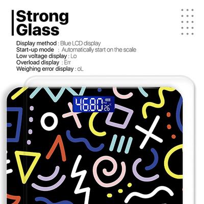 Vandelay Spirit Series Body Weighing Scale - Squiggly Lines - Health Monitoring Devices