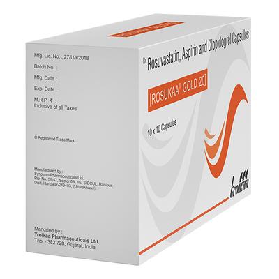 Rosukaa Gold 75/20/75mg Capsule 10'S - High Cholesterol-Dys