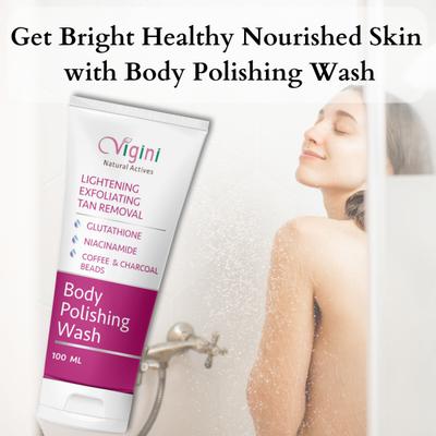 Vigini Lightening Exfoliating Tan Removal Body Polishing Wash 100 ml - Shower Gels & Body Wash