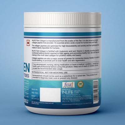 Inlife Hydrolyzed Fish Collagen Powder - Blueberry 200 g - Hair & Skin