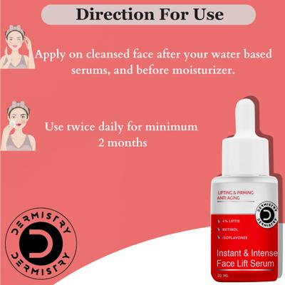 Dermistry Lifting & Firming Instant & Intense Anti Aging Retinol Face Lift Serum 30 ml - Face Serum