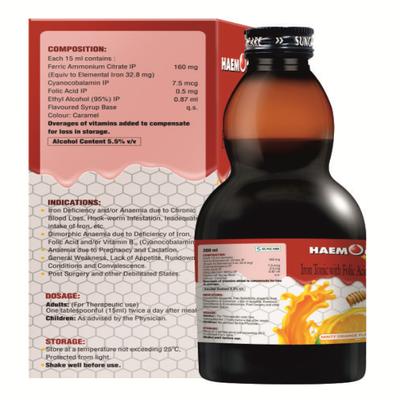 Suncare Haemocal Plus Iron Tonic - Minty Orange 200 ml - Calcium And Minerals