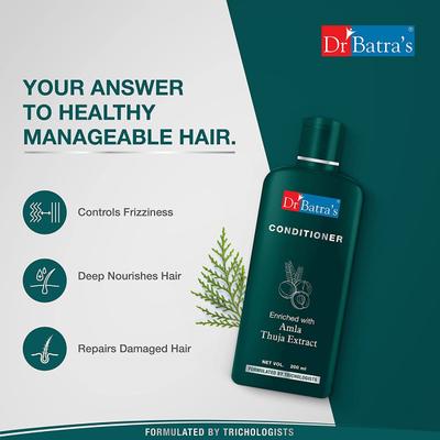 Dr Batra's PRO+ Intense Volume Shampoo 500 ml + Conditioner 200 ml + Anti-Dandruff Hair Serum 125 ml - Hair Treatment