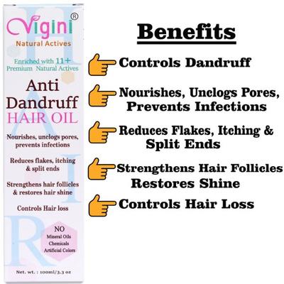 Vigini Anti Dandruff Hair Oil 100 ml - Hair Oils