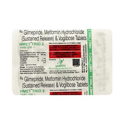 Hmet Trio 2/500/0.2Mg Tablet 10's - Diabetes-Ant