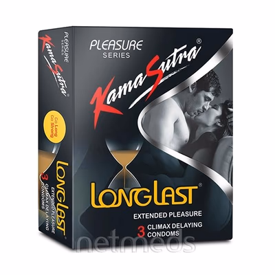 Kamasutra Condoms - Longlast 3's - Plain/Flavoured Condoms