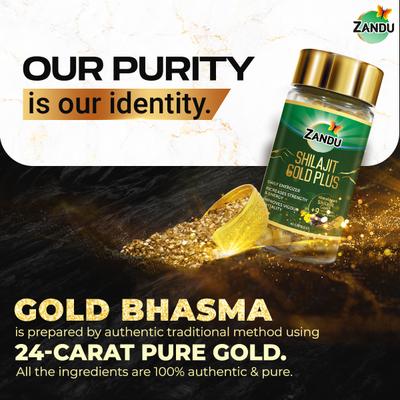 Zandu Shilajit Gold Plus Capsules 60's - Sexual Healthcare