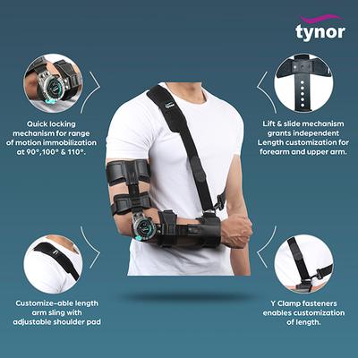 Tynor ROM Elbow Brace - Left (UN) (E 46) - Abdomen/Neck/Arm/Elbow Supports