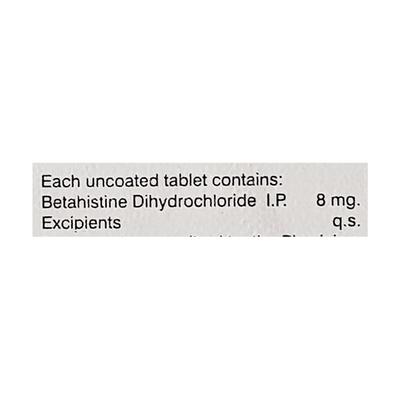 DIVERT 8mg Tablet 10's - Vertigo-Ant