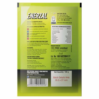 Enerzal Energy and Electrolyte Powder - Lime 100 g - Energy Drinks