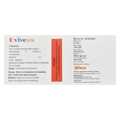 Dvive 60K Tablet 10's - Supplements-Vit