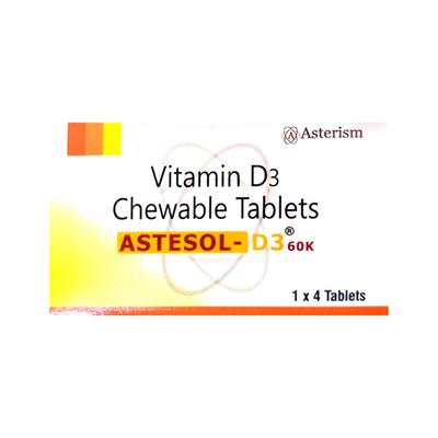 ASTESOL D3 60k Chewable Tablet 4's - Supplements-Vit