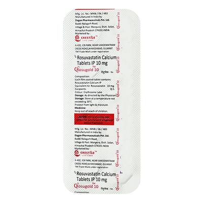 ROSUGOLD 10 Tablet 10's - High Cholesterol-Dys