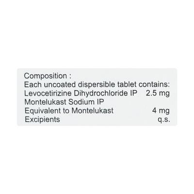 L Hist Mont Junior Tablet 10'S - Allergies-Ant
