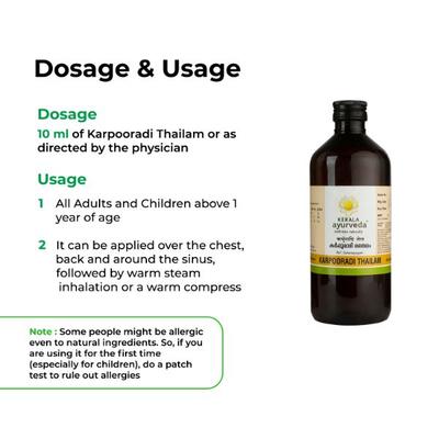 Kerala Ayurveda Karpooradi Thailam 450 ml - Speciality Medicines