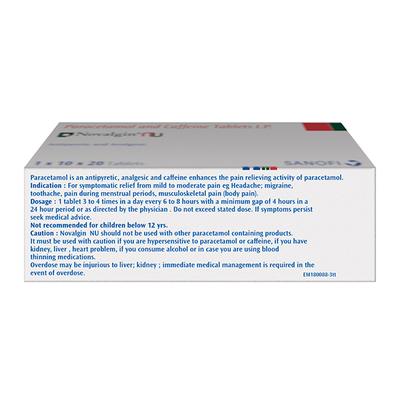 Novalgin NU Tablets 10's - Pain Relief Supplement