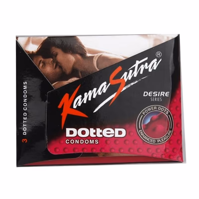 Kamasutra Condoms - Dotted 3's - Plain/Flavoured Condoms