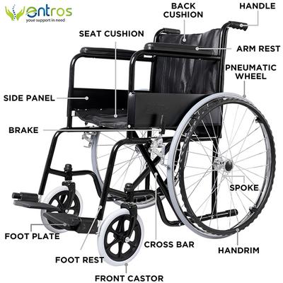 Entros Wheelchair - Black (EHS-875) - Walker & Walking Stick