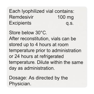 REMDAC Injection 1's - Viral infections-Ant