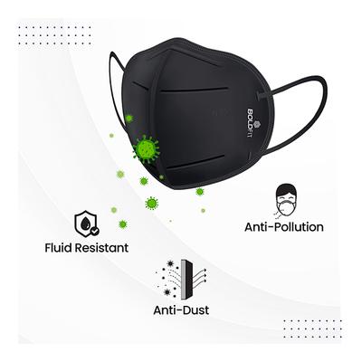 Boldfit N95 Face Mask - Black 5's - Face Mask