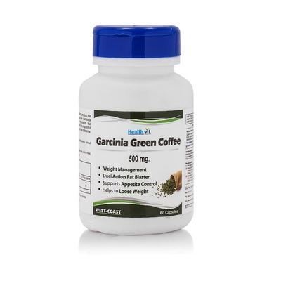 HealthVit Garcinia Green Coffee 500 mg 60's (N) - Green/Herbal Teas