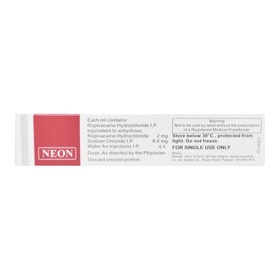 ROPIN 0.2% INJECTION 20ML - Anaesthesia General