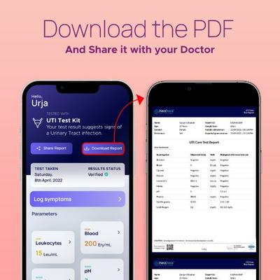 Neodocs Urinary Tract Infection Instant Urine Test Kit - Health Monitoring Devices