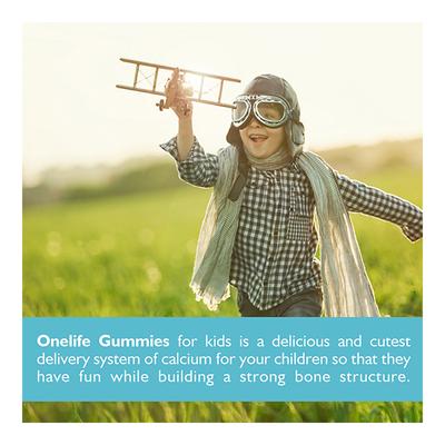 Onelife Gummies for Kids (2 Years+) Vitamin D3 + Calcium - Orange & Strawberry Flavour 30's - Multi-Vitamins