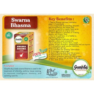 Guapha Ayurveda Swarna Bhasma (Gold) Powder 500 mg - Speciality Medicines