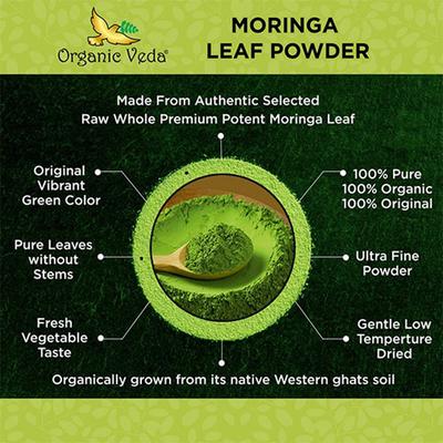 Organic Veda Moringa Leaf Powder 454 gm - Pure Herbs