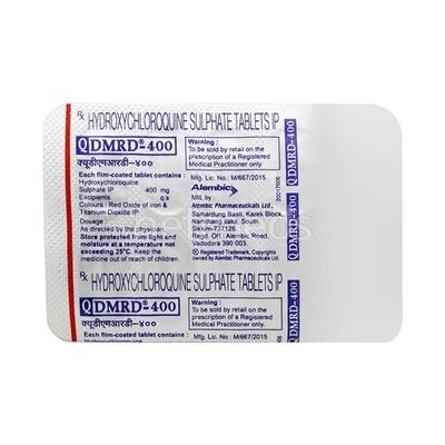 Qdmrd 400mg Tablet 10'S - Malarial