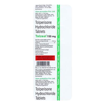 TOLZEST 150mg Tablet 10's - Muscle Cramps/Spasticity-Mus