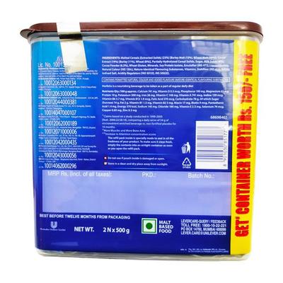 Horlicks Health Drink Powder - Chocolate Flavour with Free Container (Pack of 2 x 500 gm) - Health Drink