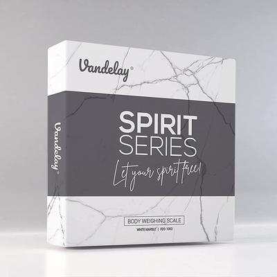 Vandelay Spirit Series Body Weighing Scale - White Marble - Health Monitoring Devices