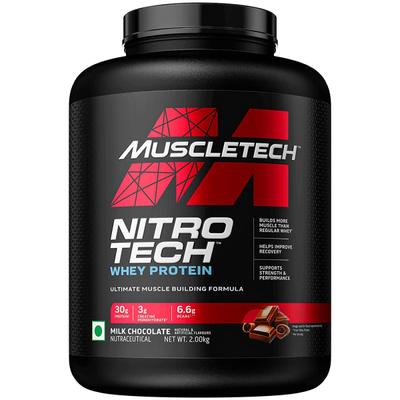 MuscleTech Nitro Tech Whey Protein Powder - Milk Chocolate 2 kg - Whey Proteins